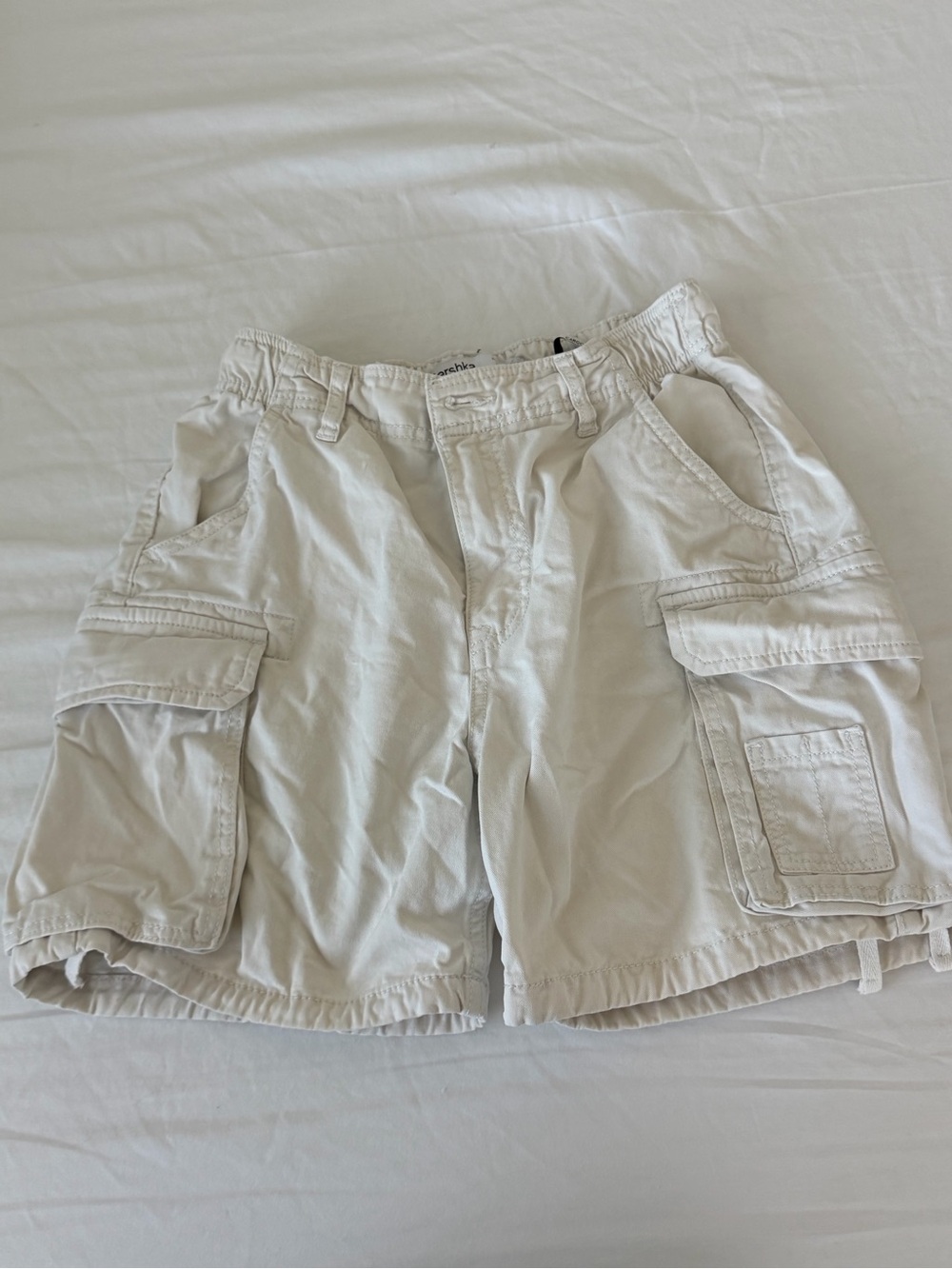 Bershka Women’s Cargo Shorts in Off-White